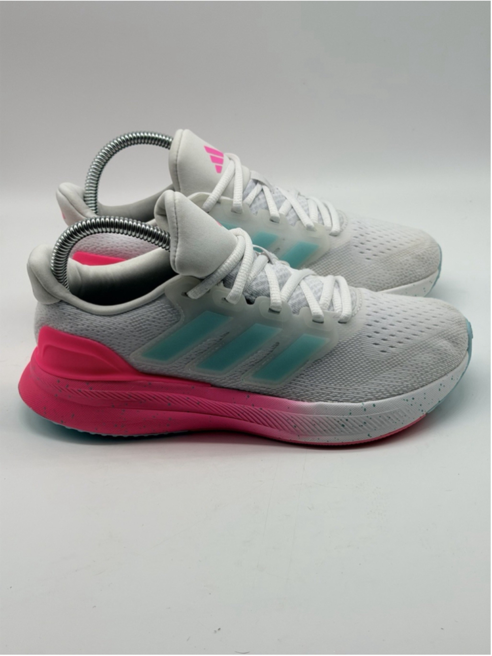 Adidas Ultrarun Womens Size 5 White Pink Aqua Running Shoes Sneakers JS1097